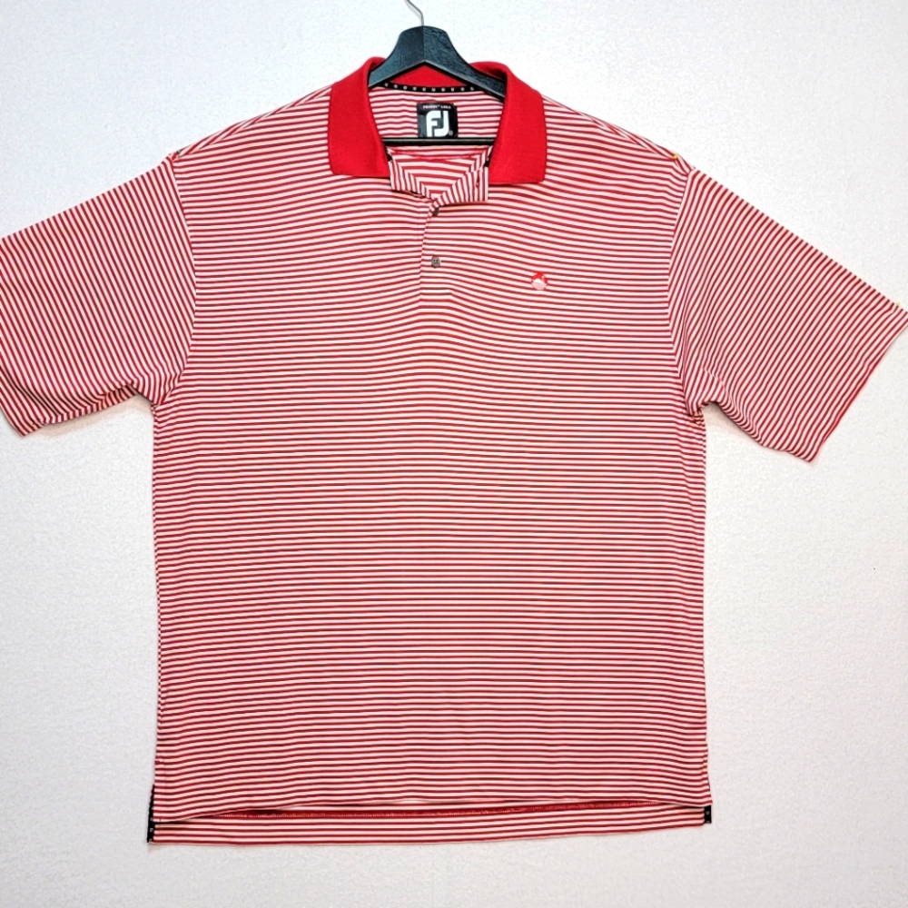 FootJoy‎ Red Striped Men's Polo Shirt Size XL. #801